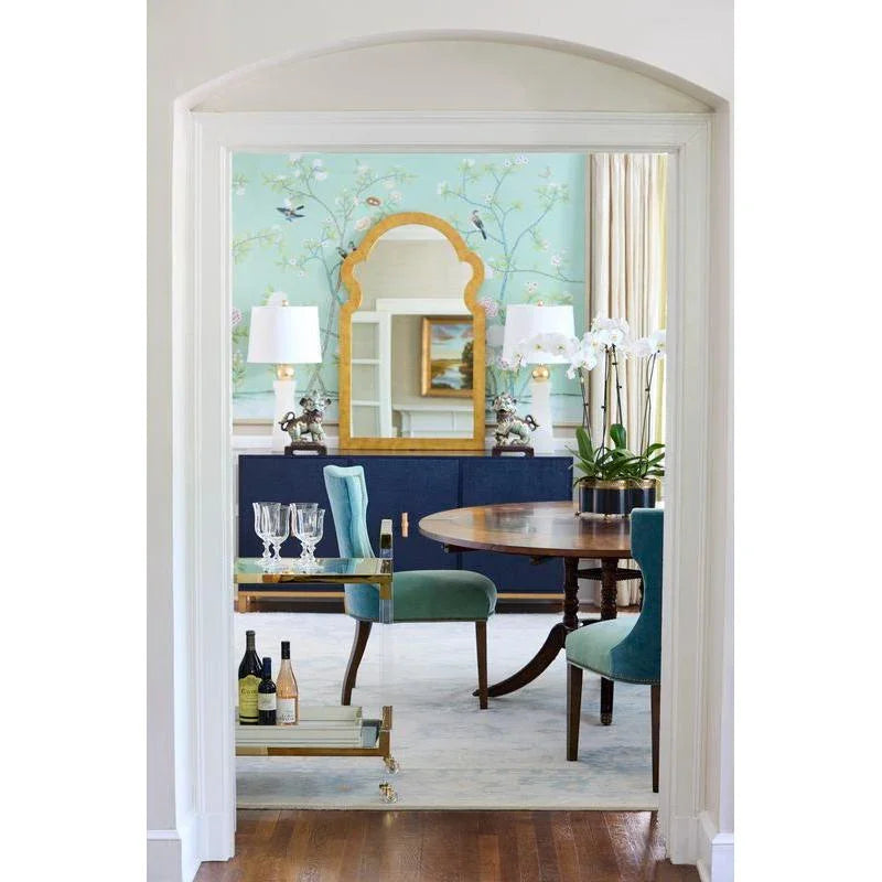 Acrylic Brass Frame Bar Cart