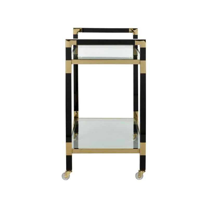 Acrylic Double Glass Top Bar Cart