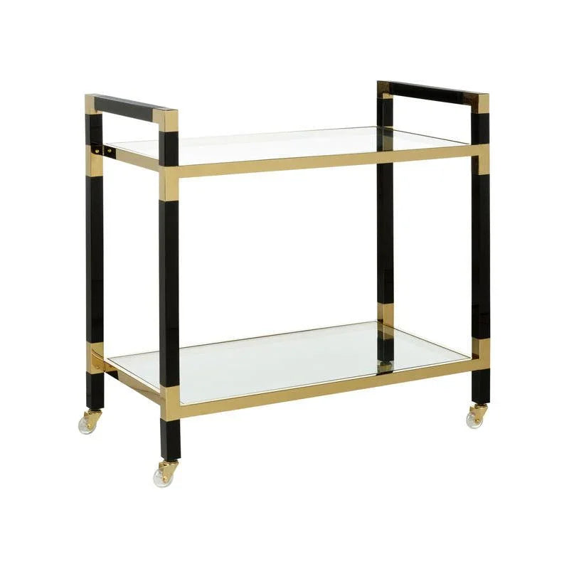 Acrylic Double Glass Top Bar Cart