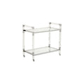 Acrylic Nickel Frame Modern Bar Cart