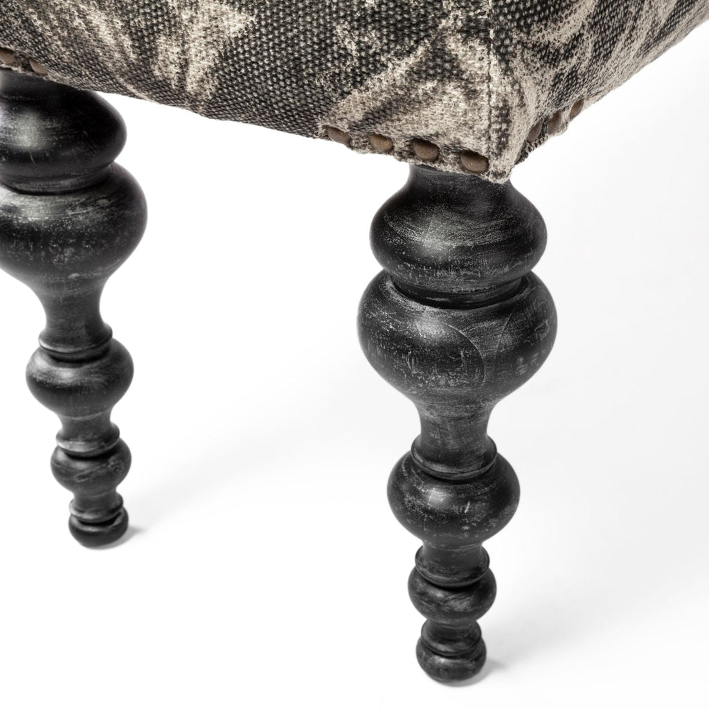 Grey Fabric Bedroom Bench
