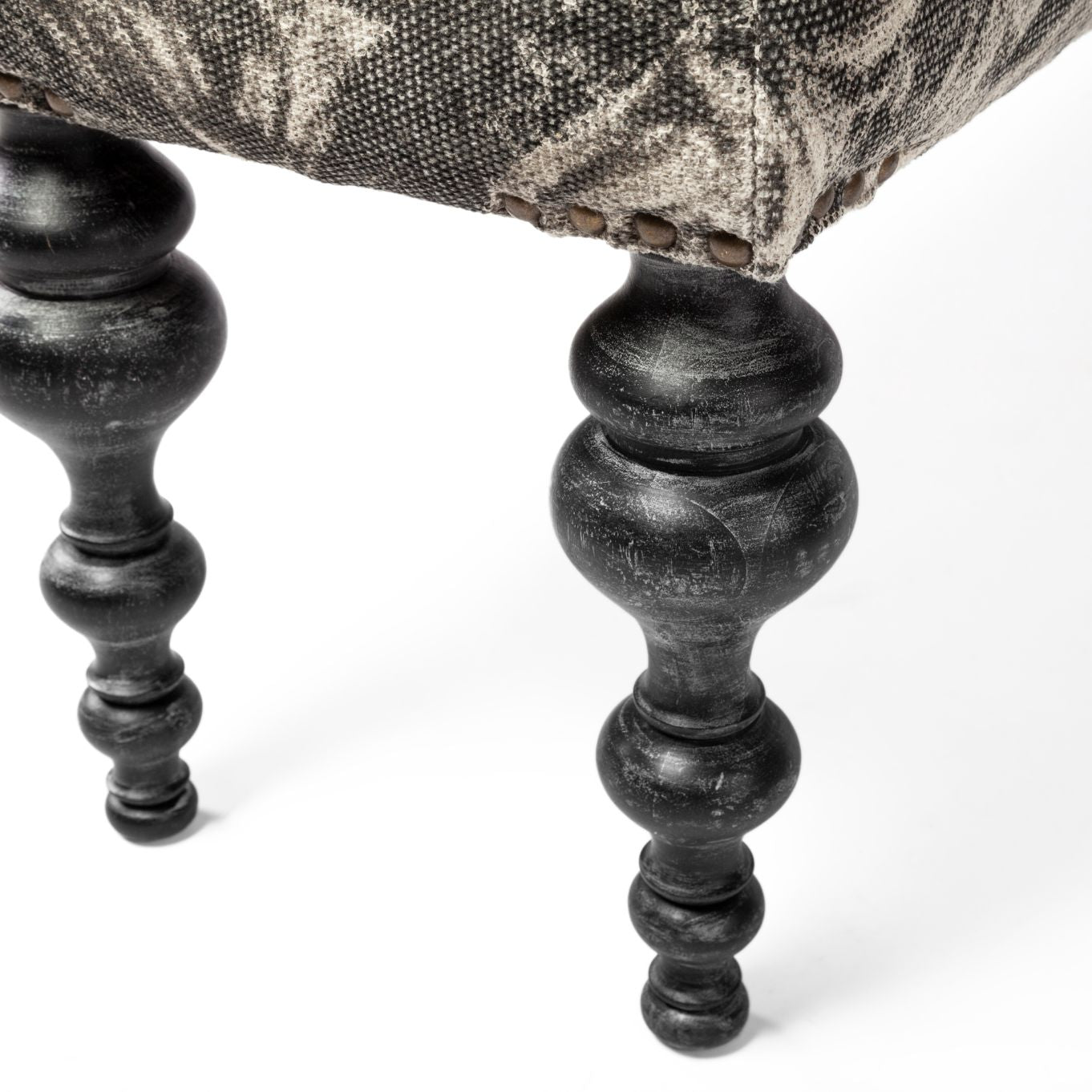 Grey Fabric Bedroom Bench