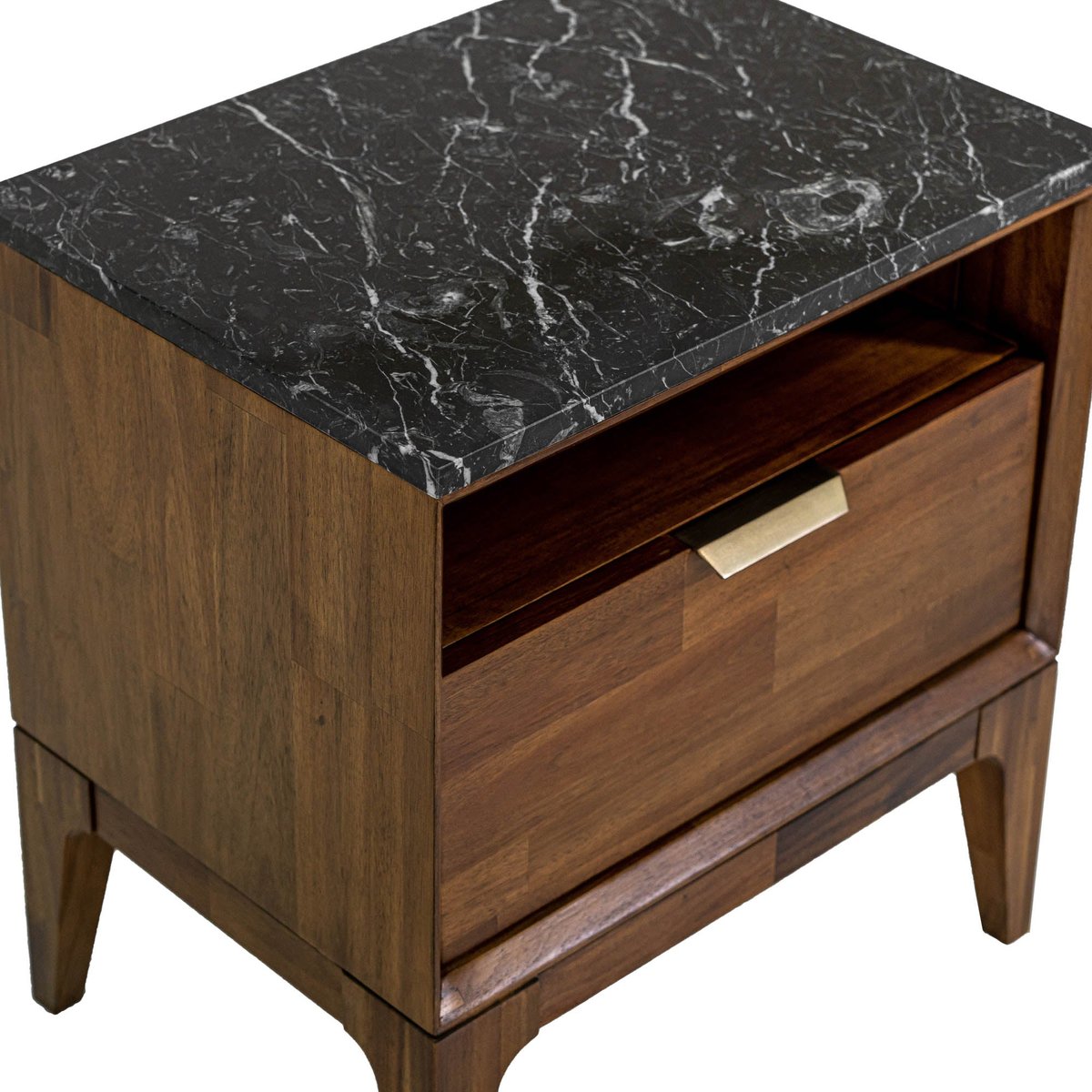 One Drawer Wood Nightstand
