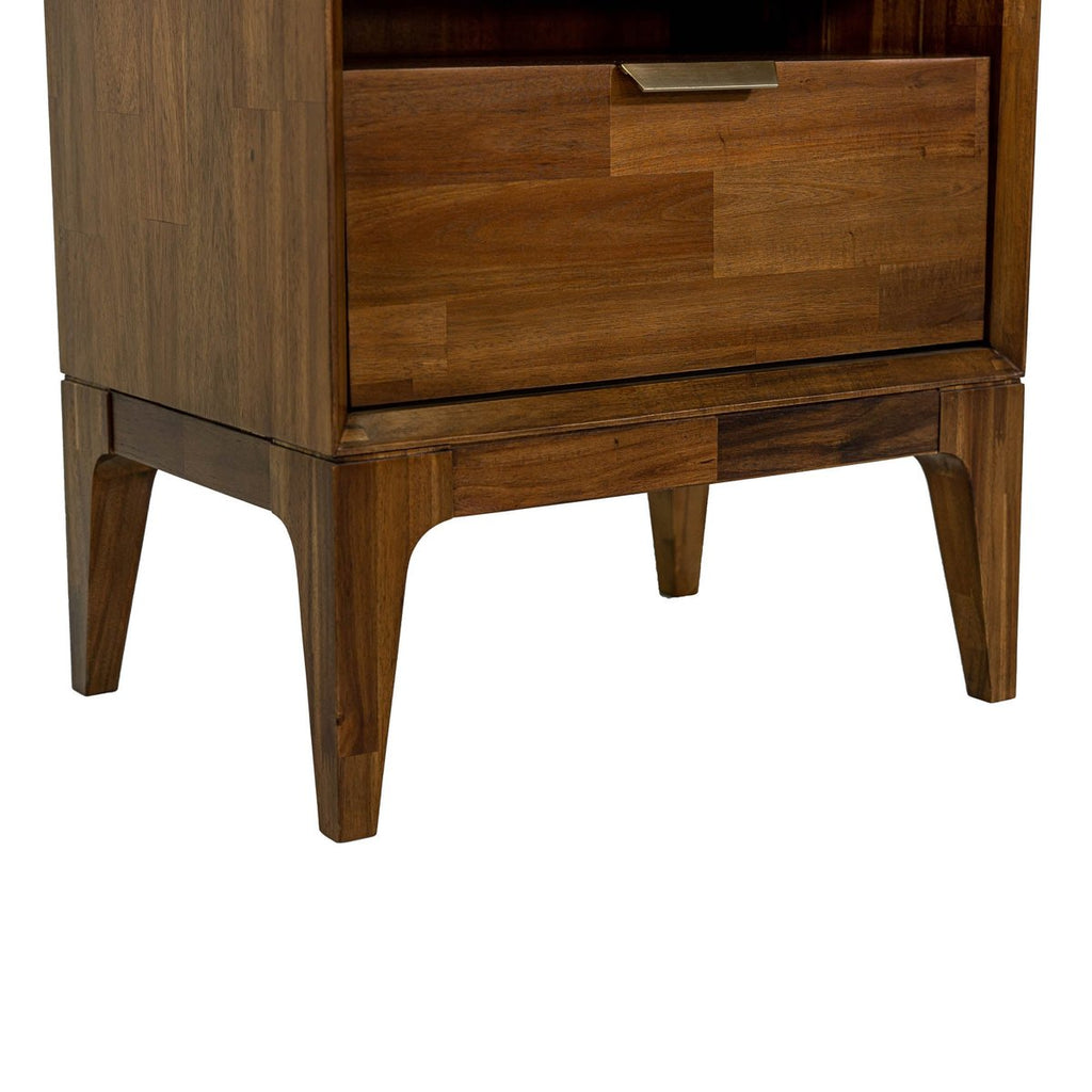 One Drawer Wood Nightstand