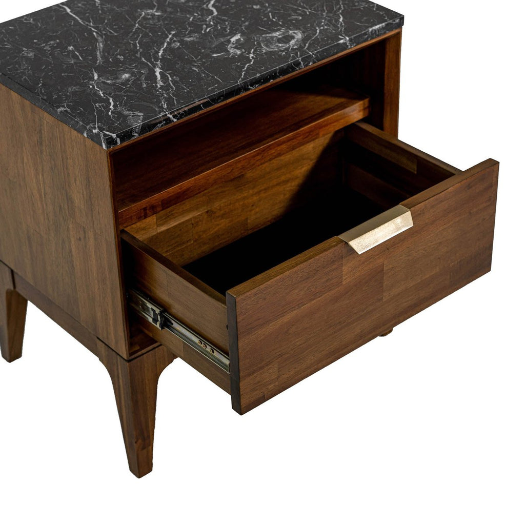 One Drawer Wood Nightstand