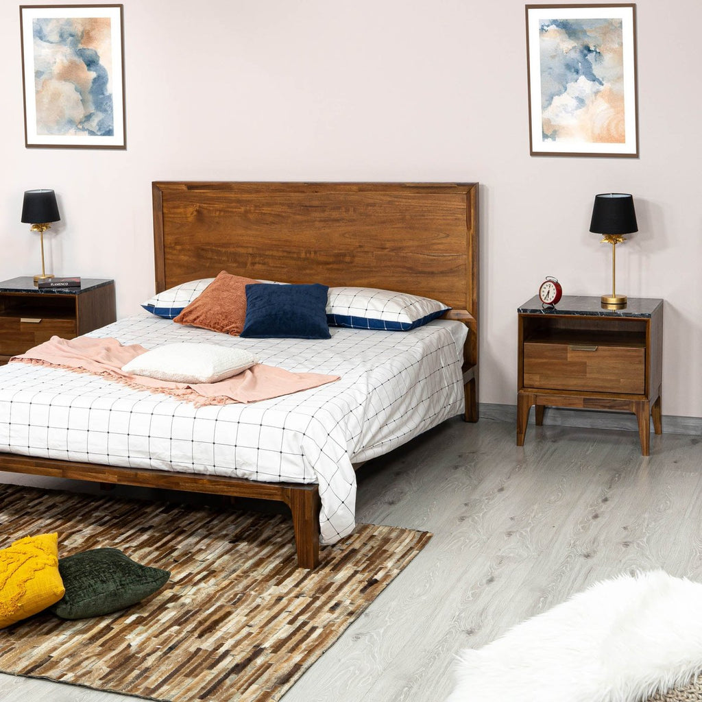 One Drawer Wood Nightstand