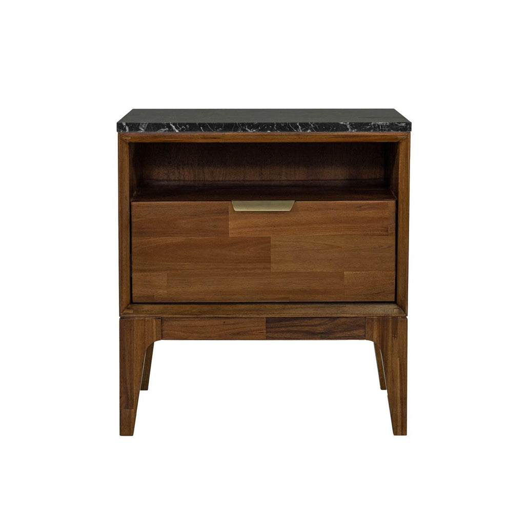 One Drawer Wood Nightstand