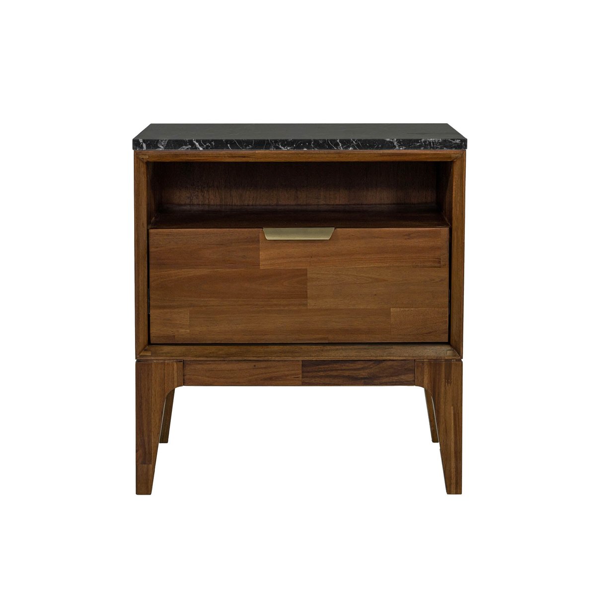 One Drawer Wood Nightstand