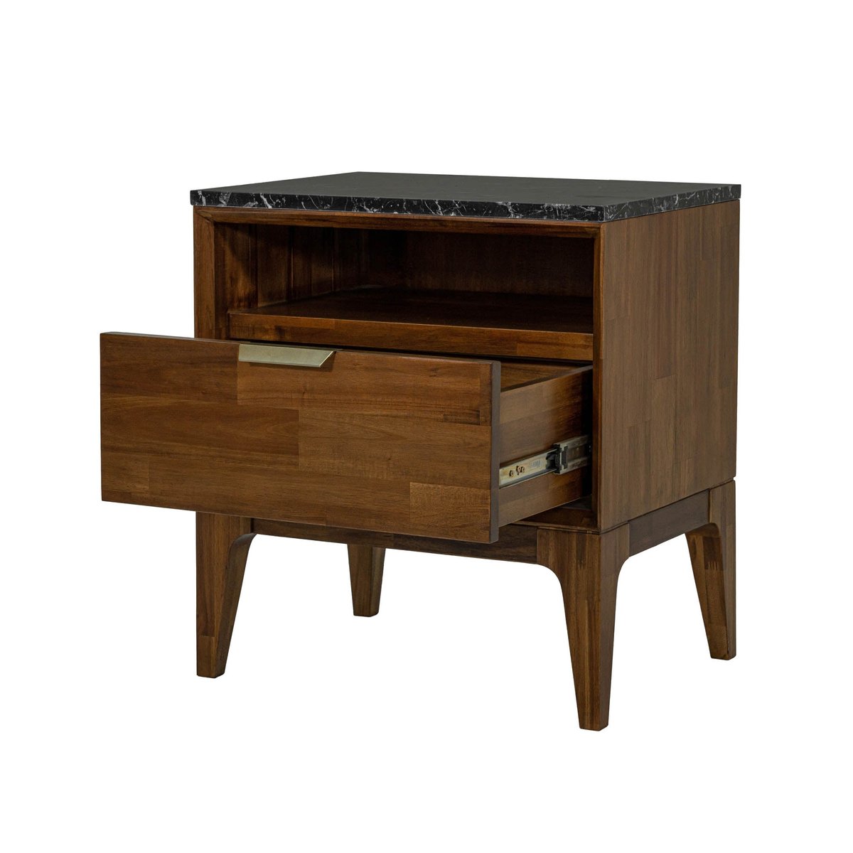 One Drawer Wood Nightstand