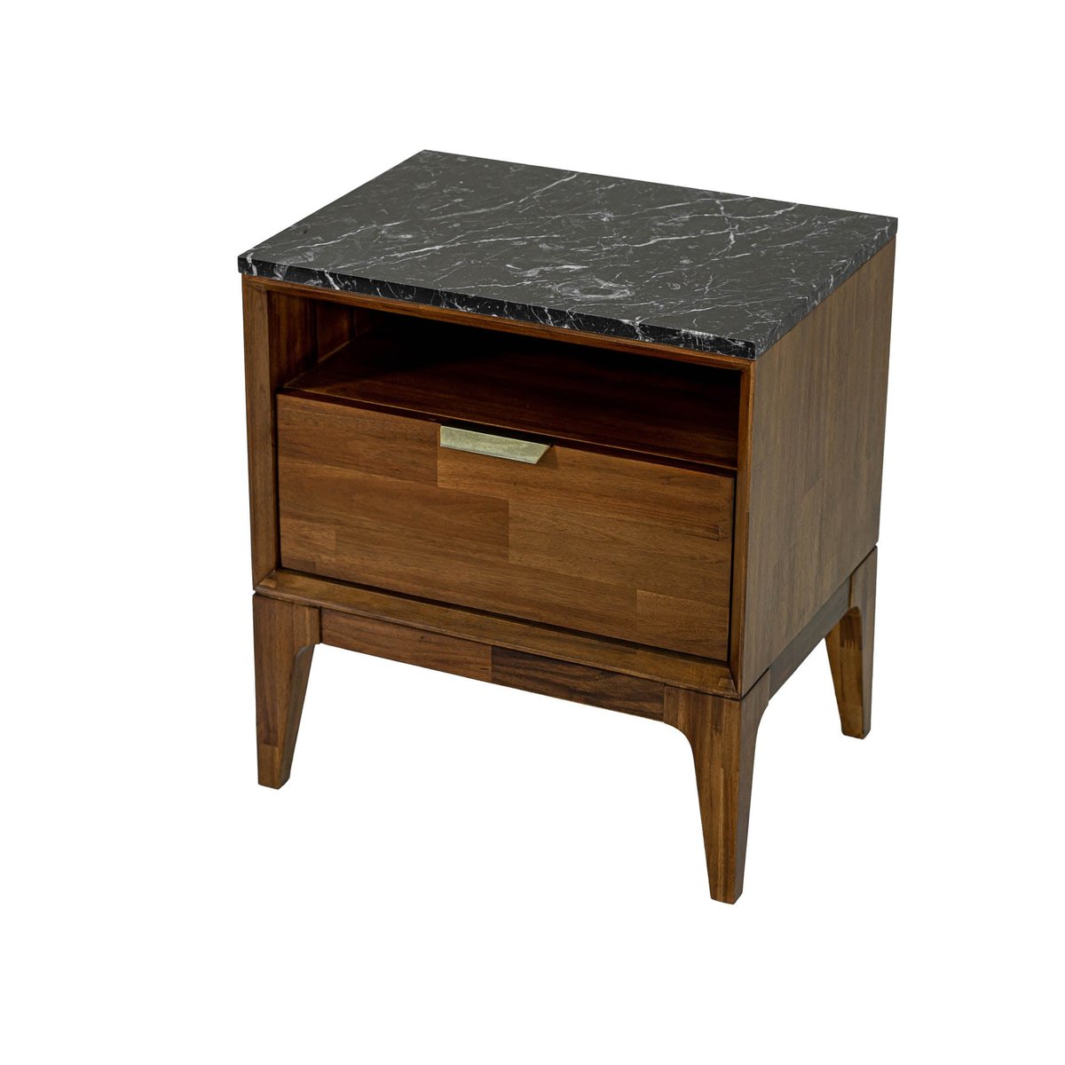 One Drawer Wood Nightstand