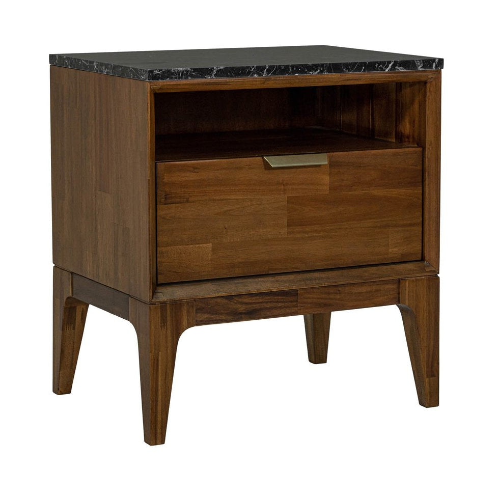 One Drawer Wood Nightstand