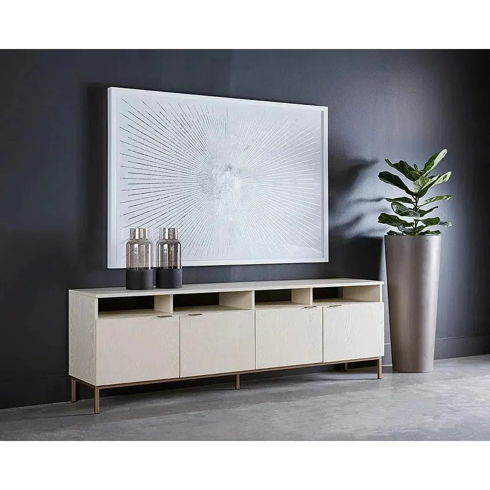 Wooden Iron Media Console TV Stand