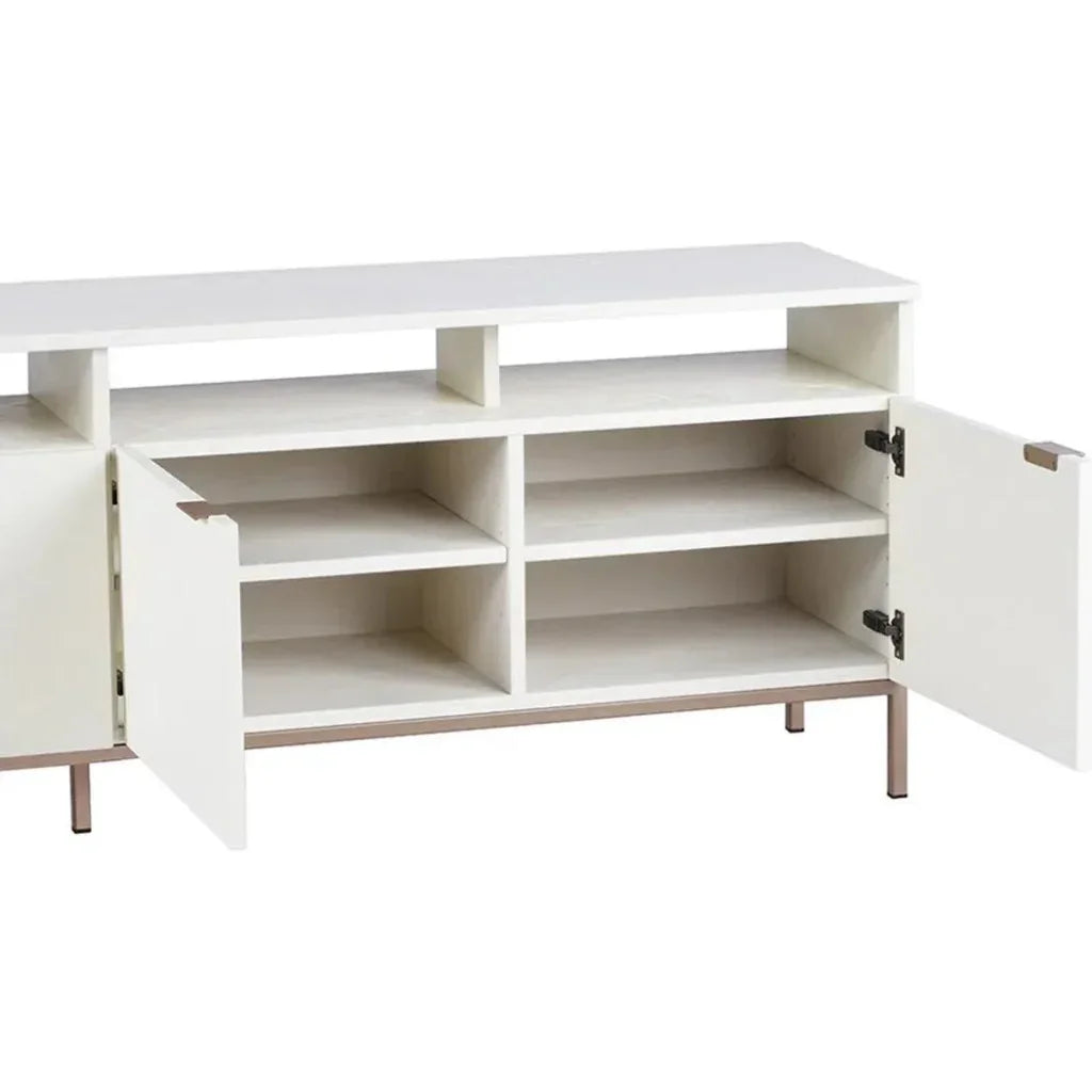 Wooden Iron Media Console TV Stand