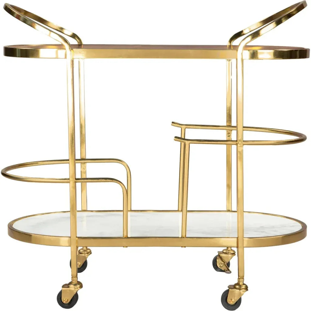 Golden Marble Modern Bar Cart