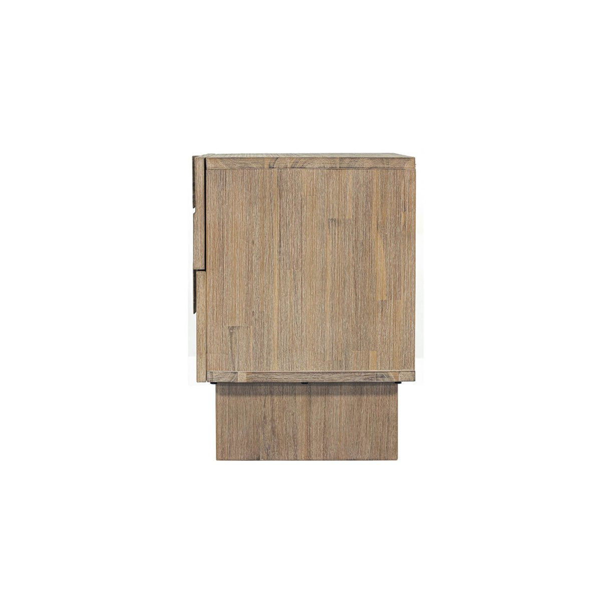 Two Drawers Wood Nightstand