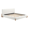 Ivory Textured Fabric Bed