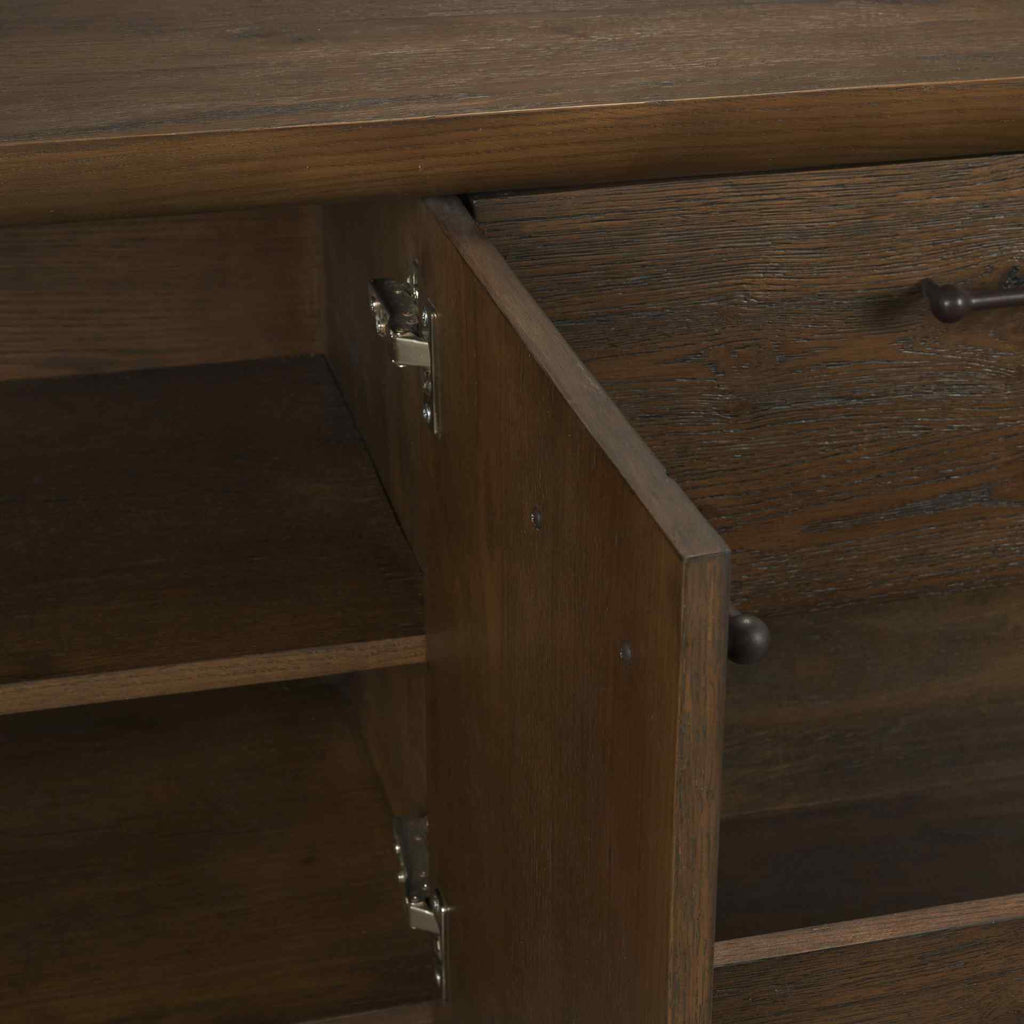 Four Doors Wooden Media Console