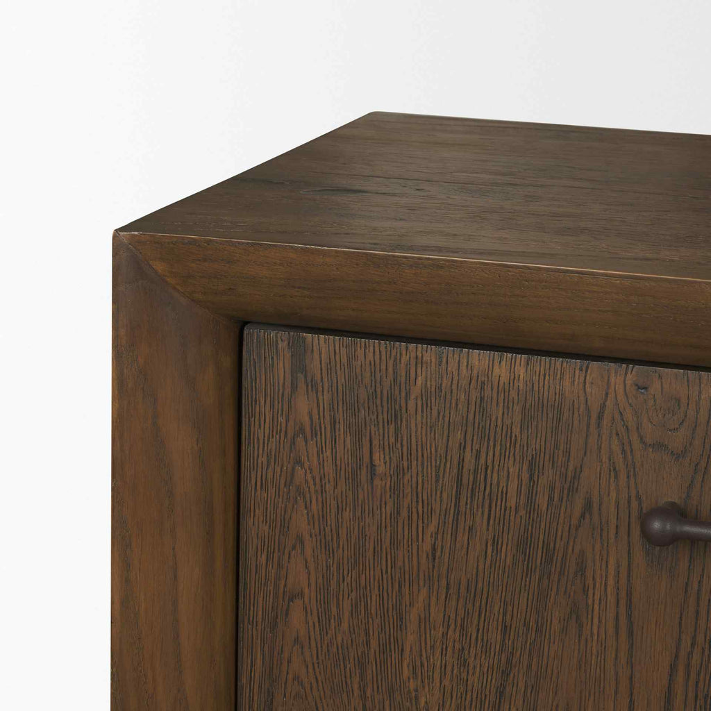 Four Doors Wooden Media Console