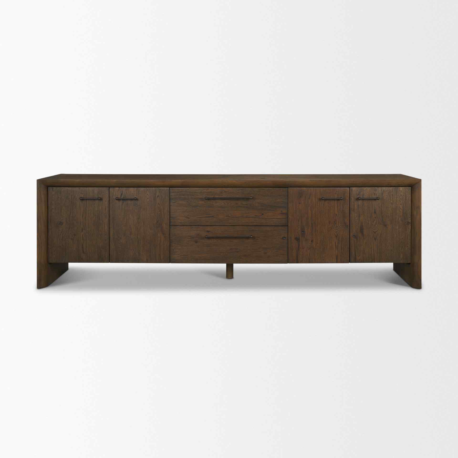 Four Doors Wooden Media Console