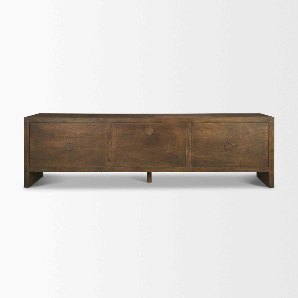 Four Doors Wooden Media Console