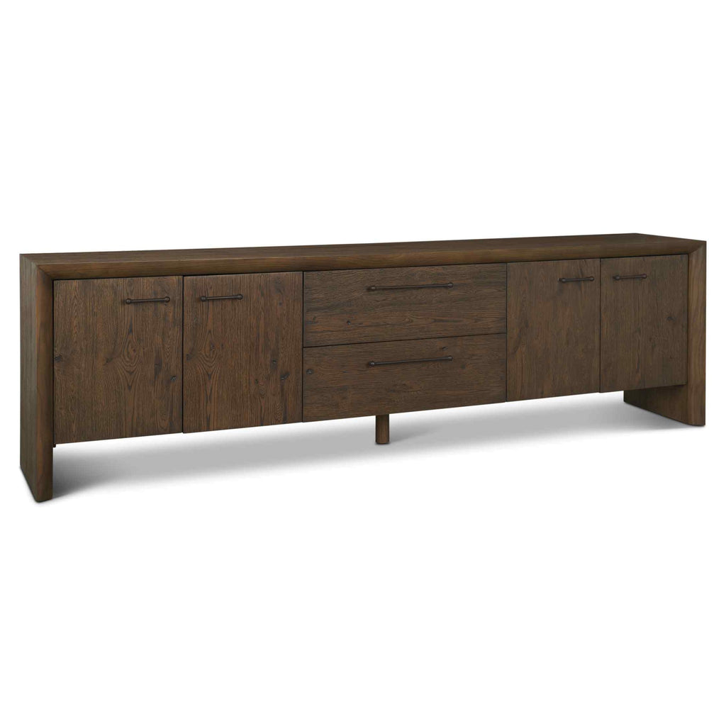 Four Doors Wooden Media Console