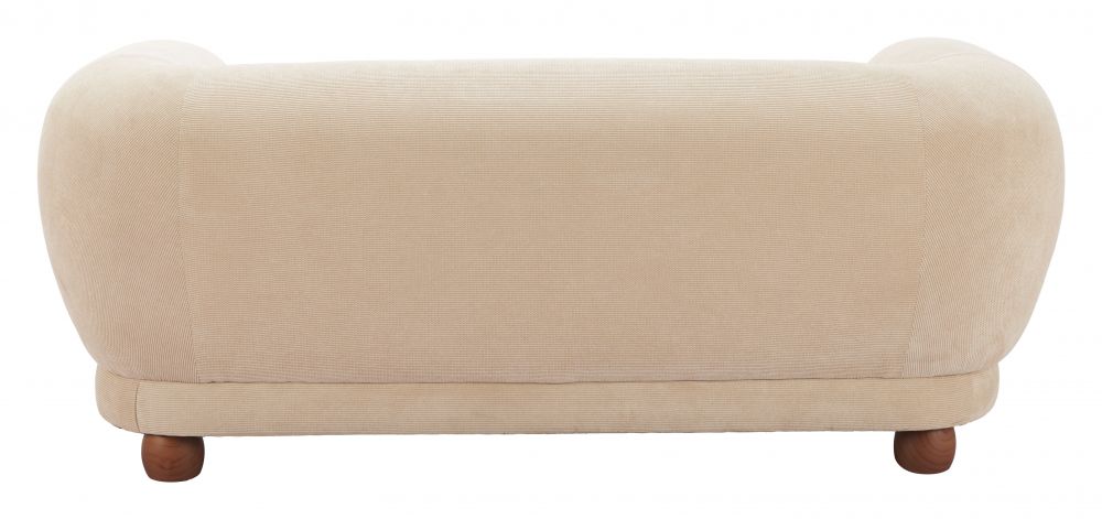 Cream Fabric Loveseat