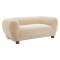 Cream Fabric Loveseat
