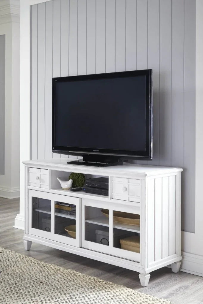 Wooden White Entertainment Console