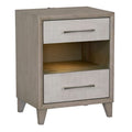 Two Drawers Wood Nightstand