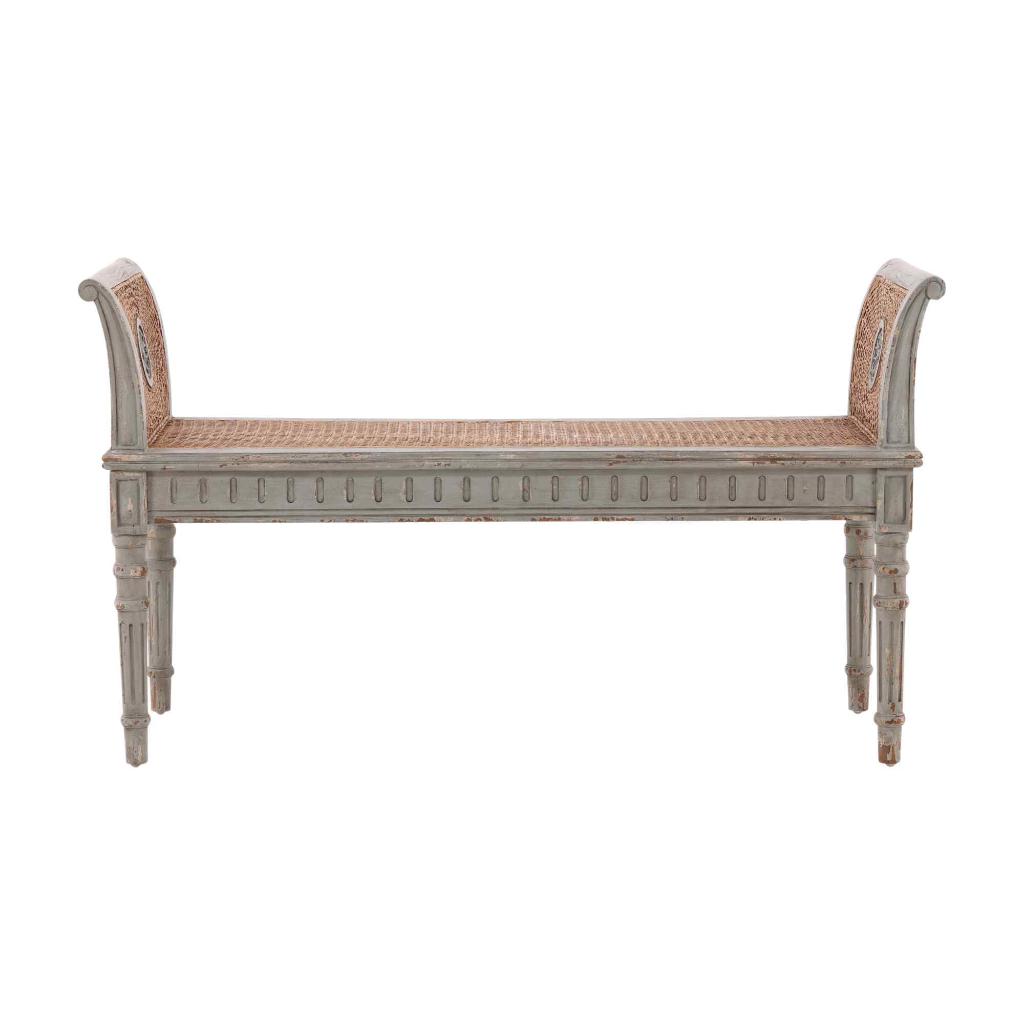 Hand-Carved Arms Bedroom Bench