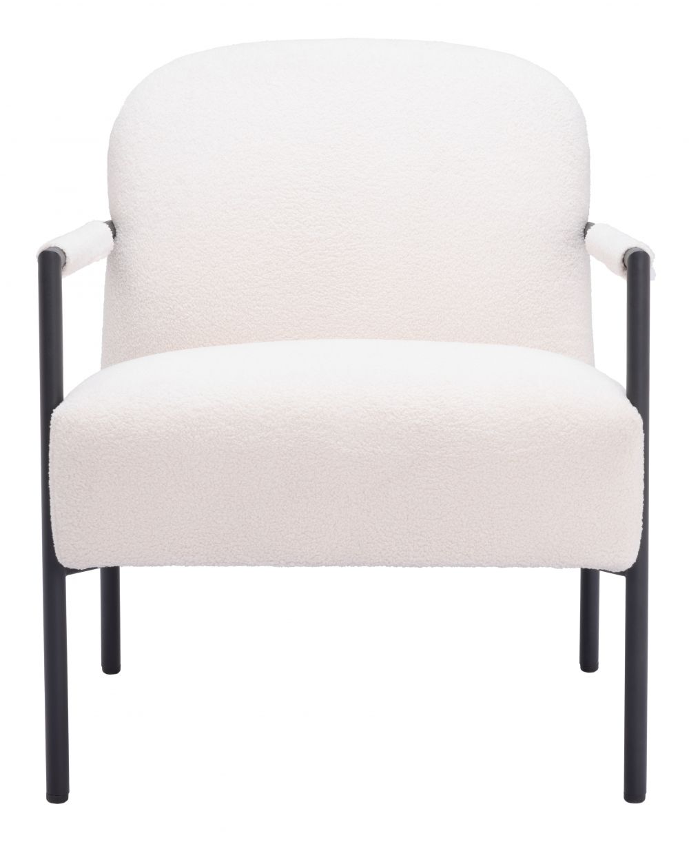 Ivory Fabric Accent Chair