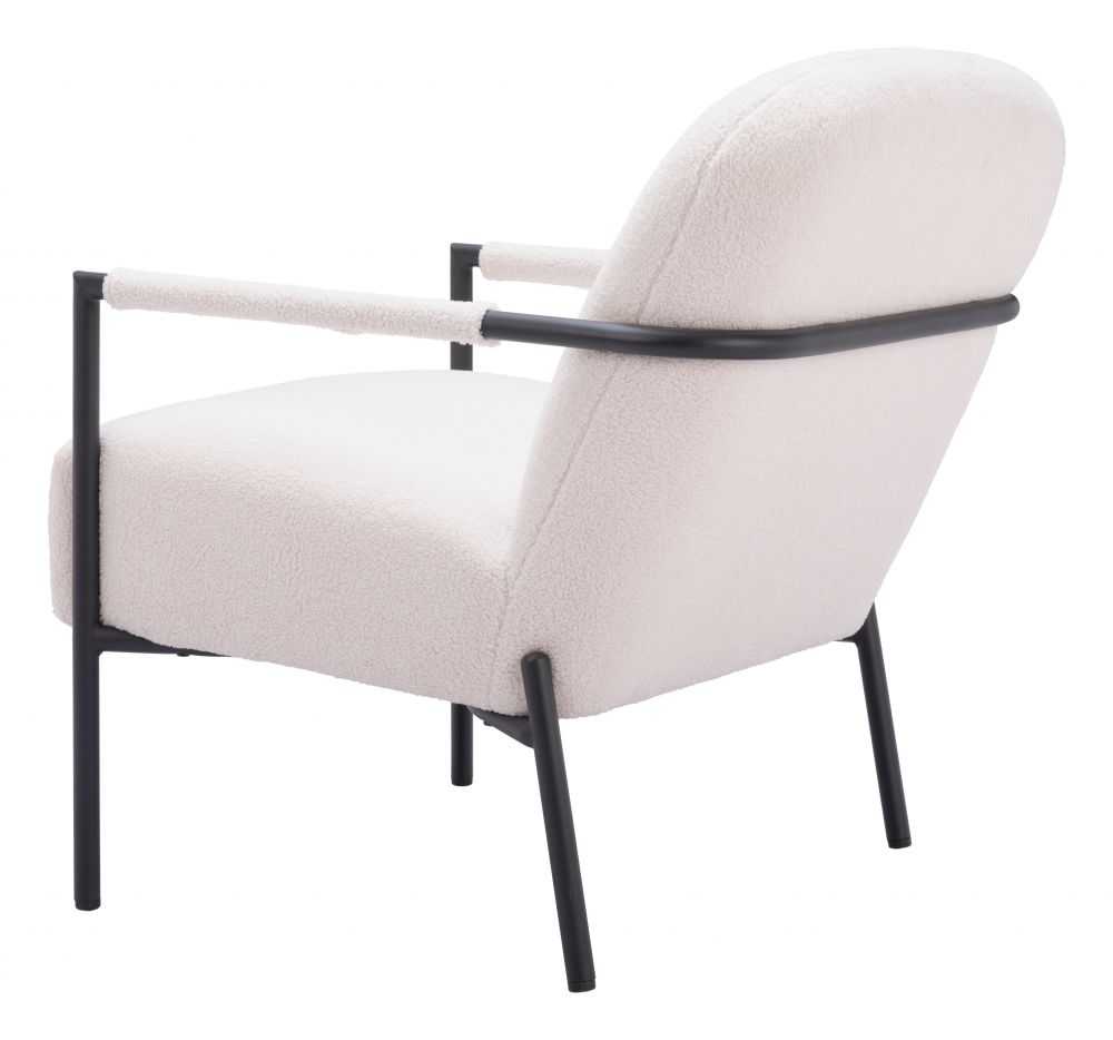 Ivory Fabric Accent Chair