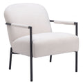Ivory Fabric Accent Chair