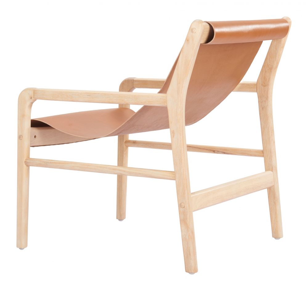 Tan Leather Accent Chair