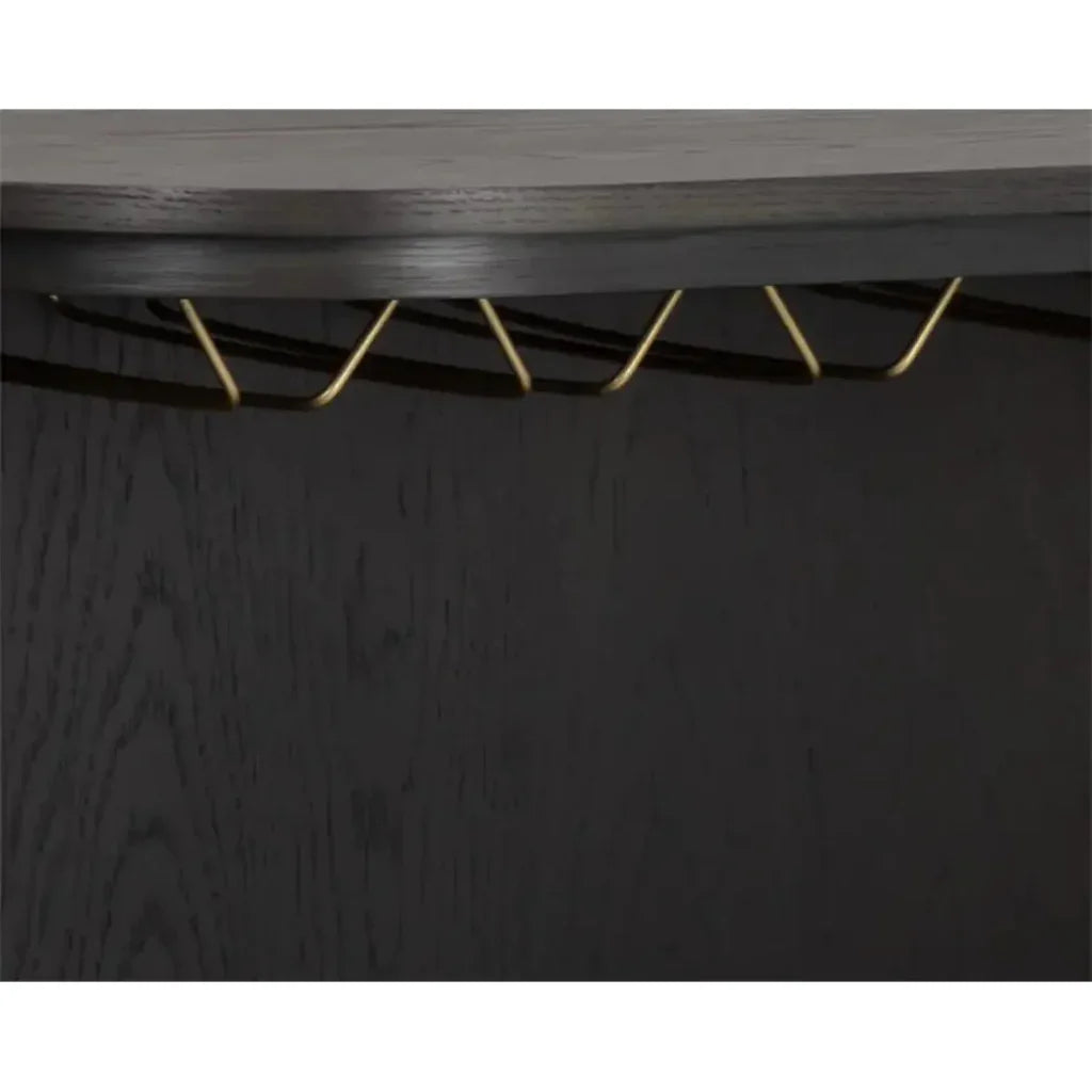 Leather Bar Cabinet