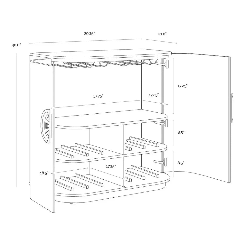 Leather Bar Cabinet
