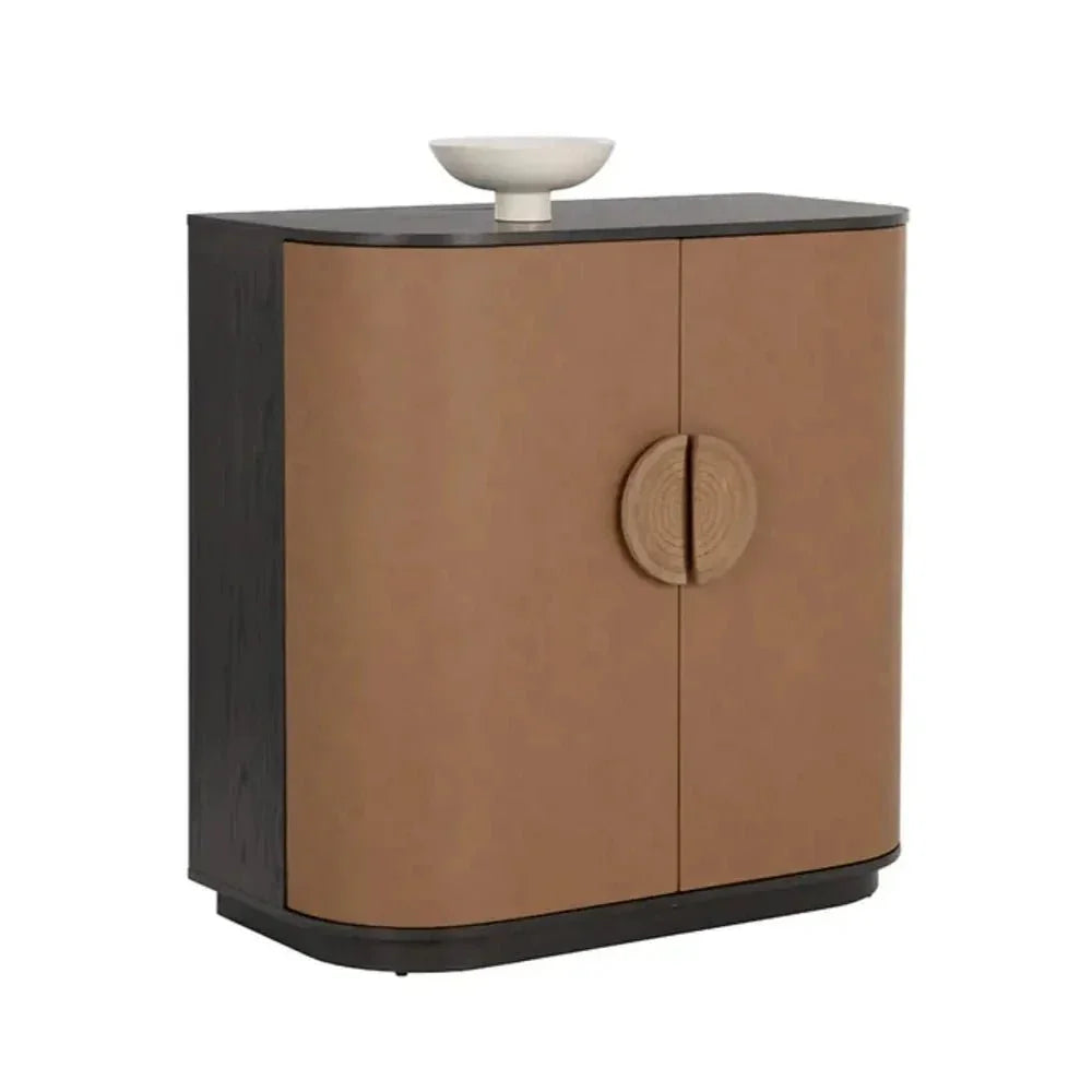 Leather Bar Cabinet
