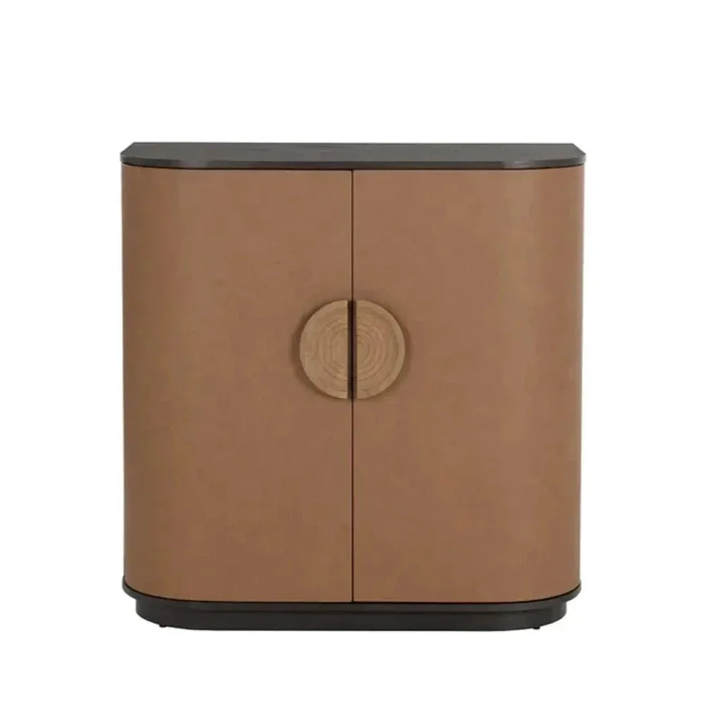Leather Bar Cabinet