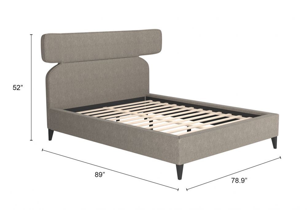Grey Fabric Bed