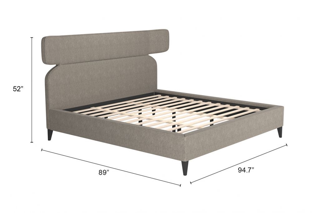 Grey Fabric Bed