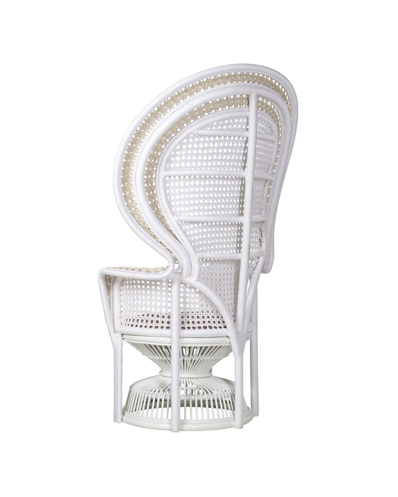All-weather Wicker White Armchair