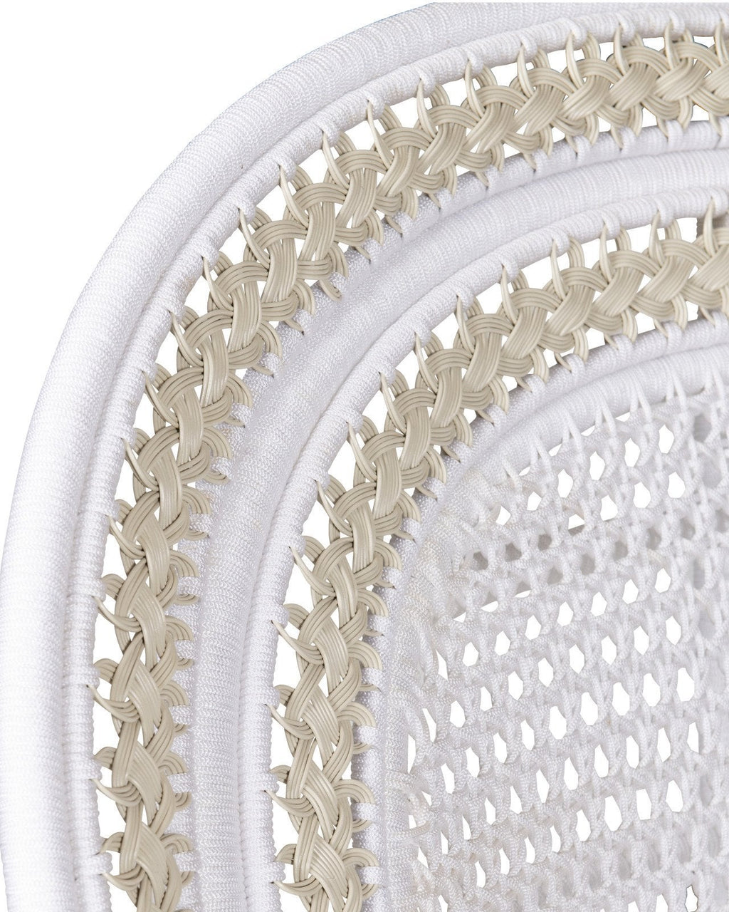 All-weather Wicker White Armchair