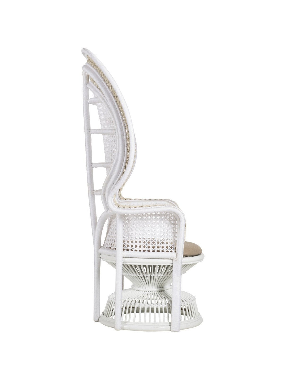 All-weather Wicker White Armchair