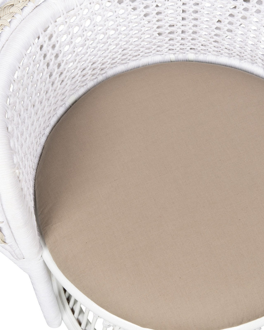 All-weather Wicker White Armchair