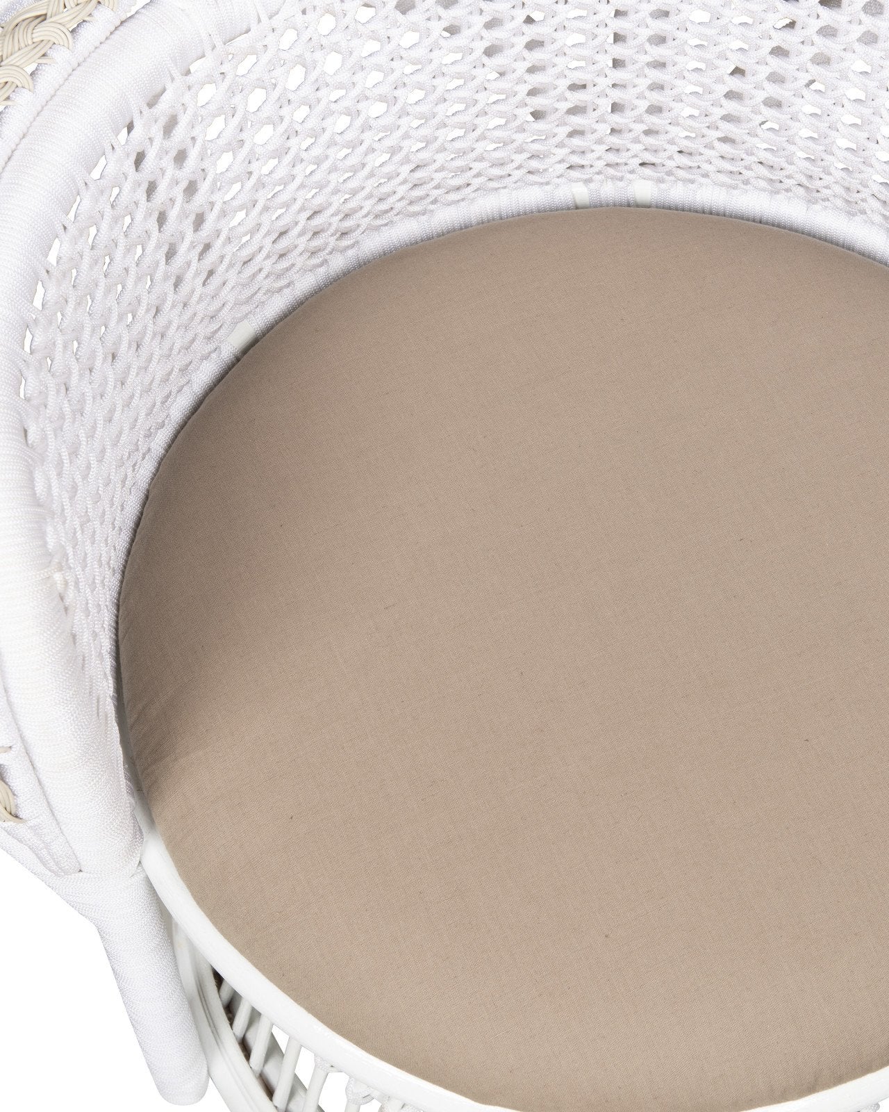All-weather Wicker White Armchair