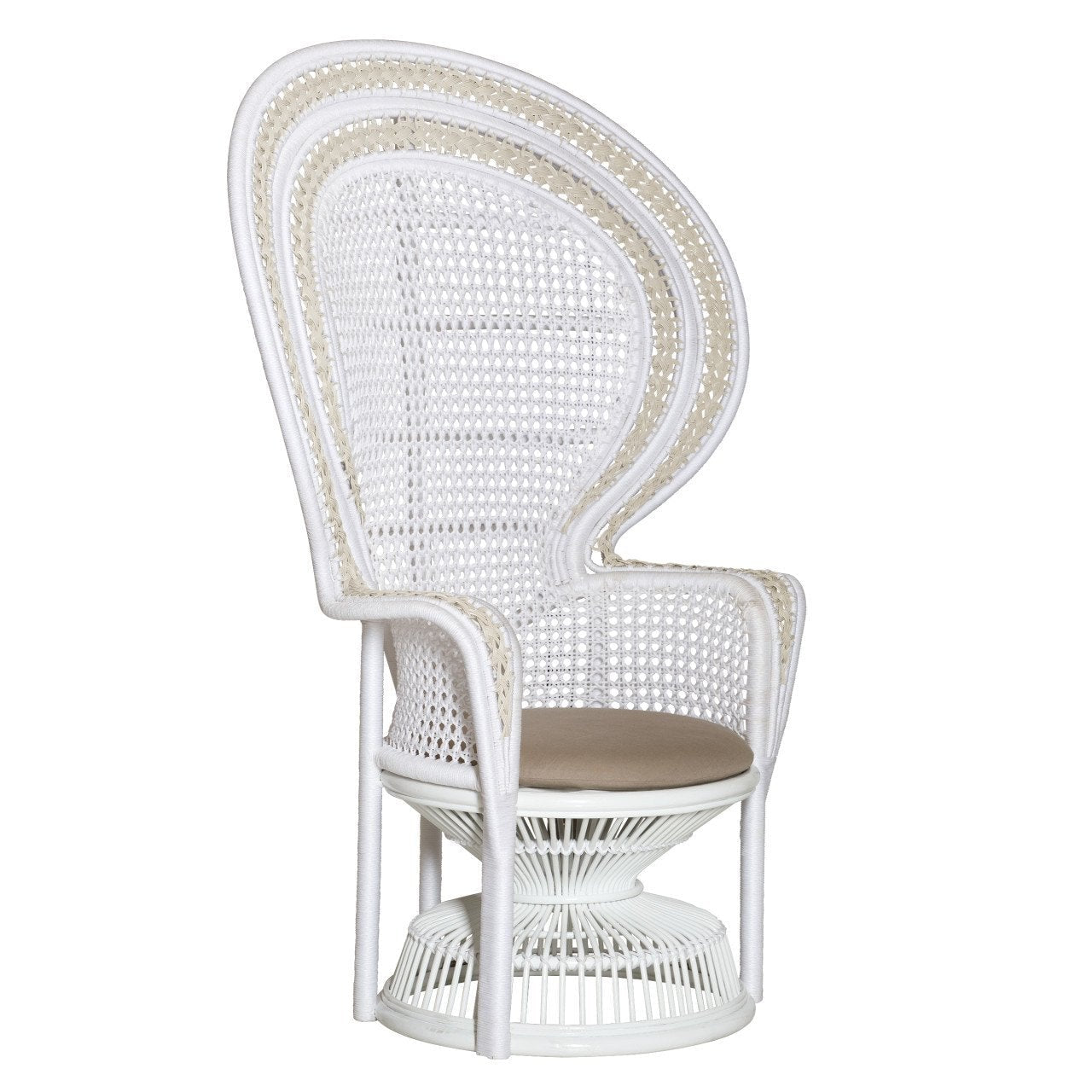 All-weather Wicker White Armchair