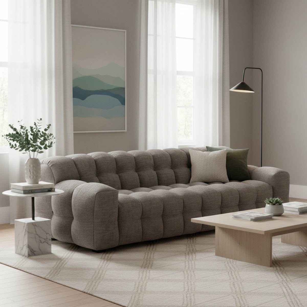 Grey Fabric Sofa