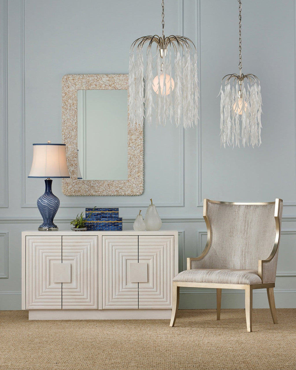 Fabric Wingback Armchair