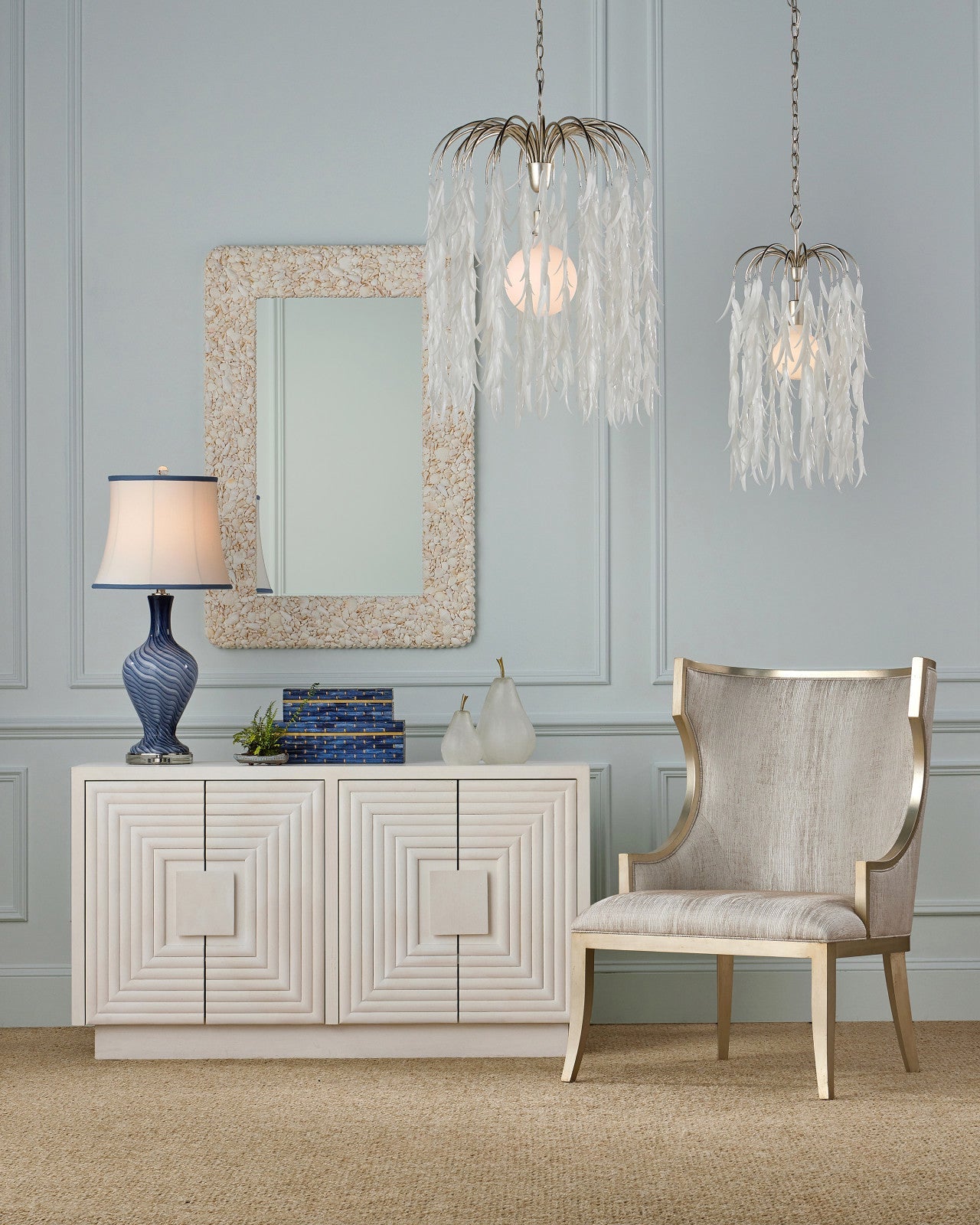 Fabric Wingback Armchair