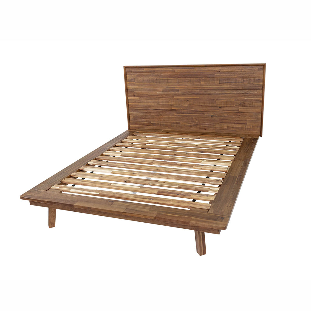 Solid Wooden Brown Bed